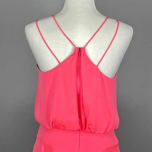 Milly Womens Stretch Silk Crepe Mini Tank Dress Pink Coral Sleeveless size 2 - Picture 7 of 14